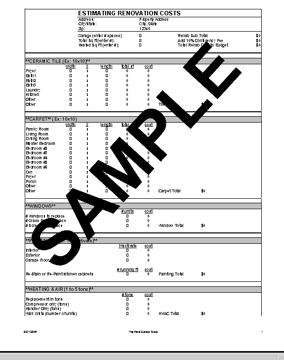 sample budget spreadsheet